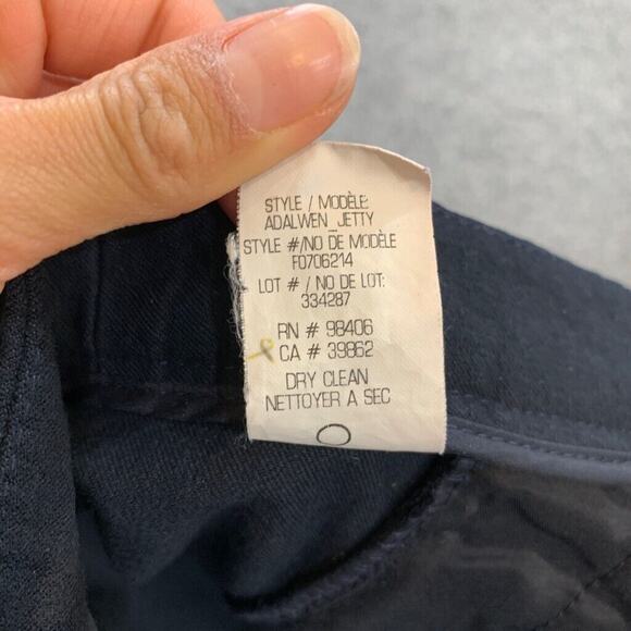 Theory Trousers Womens 4 Indigo Adalwen Jetty Slim Zip Pocket Flat Front Slacks - Picture 8 of 11